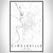 Circleville Ohio Map Print Portrait Orientation in Classic Style With Shaded Background