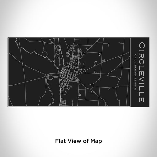 Rendered View of Circleville Ohio Map Engraving on 17oz Stainless Steel Insulated Cola Bottle in Black