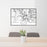 24x36 Cirque of the Towers Wyoming Map Print Lanscape Orientation in Classic Style Behind 2 Chairs Table and Potted Plant