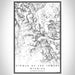 Cirque of the Towers Wyoming Map Print Portrait Orientation in Classic Style With Shaded Background