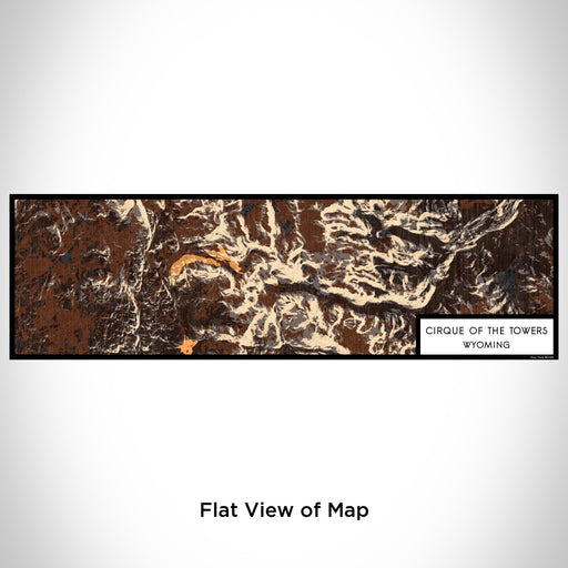 Flat View of Map Custom Cirque of the Towers Wyoming Map Enamel Mug in Ember