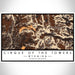 Cirque of the Towers Wyoming Map Print Landscape Orientation in Ember Style With Shaded Background