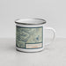 Right View Custom Cirque of the Towers Wyoming Map Enamel Mug in Woodblock