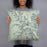Person holding 18x18 Custom Cirque of the Towers Wyoming Map Throw Pillow in Woodblock