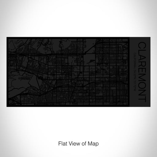 Rendered View of Claremont California Map on 17oz Stainless Steel Insulated Cola Bottle in Stainless in Matte Black
