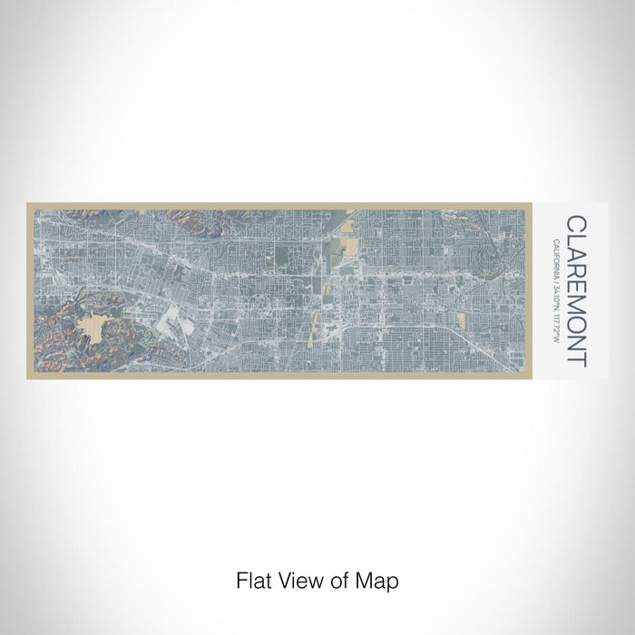 Rendered View of Claremont California Map on 10oz Stainless Steel Insulated Cup in Afternoon with Sliding Lid