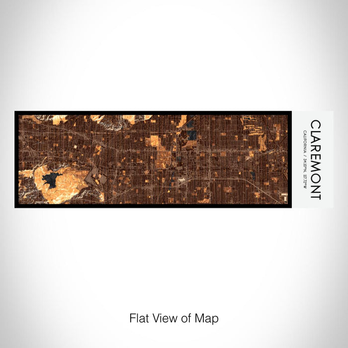 Rendered View of Claremont California Map on 10oz Stainless Steel Insulated Cup in Ember with Sliding Lid