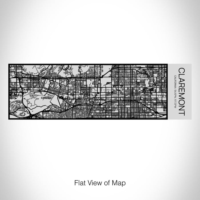 Rendered View of Claremont California Map on 10oz Stainless Steel Insulated Cup with Sipping Lid