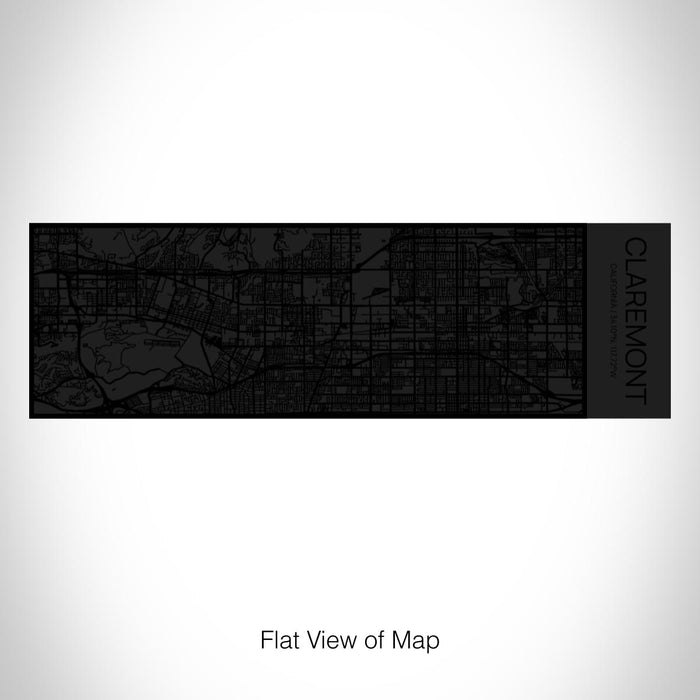 Rendered View of Claremont California Map on 10oz Stainless Steel Insulated Cup in Matte Black with Sliding Lid