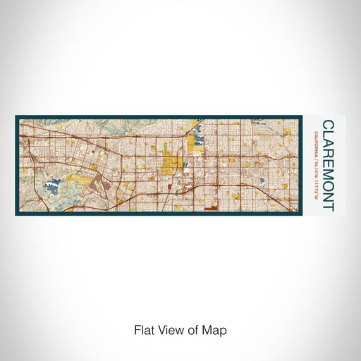Rendered View of Claremont California Map on 10oz Stainless Steel Insulated Cup in Woodblock with Sliding Lid