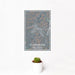 12x18 Clarksburg West Virginia Map Print Portrait Orientation in Afternoon Style With Small Cactus Plant in White Planter