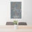 24x36 Clarksburg West Virginia Map Print Portrait Orientation in Afternoon Style Behind 2 Chairs Table and Potted Plant