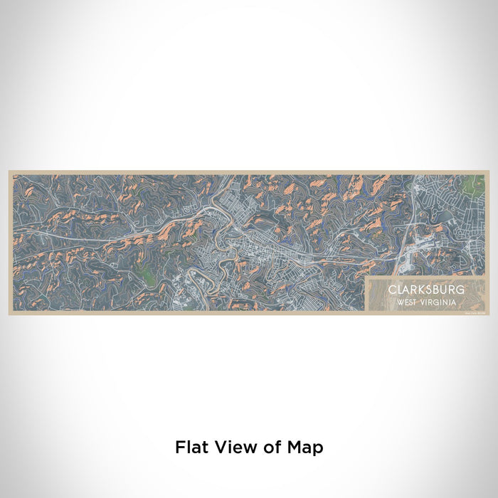 Flat View of Map Custom Clarksburg West Virginia Map Enamel Mug in Afternoon
