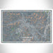 Clarksburg West Virginia Map Print Landscape Orientation in Afternoon Style With Shaded Background