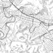 Clarksburg West Virginia Map Print in Classic Style Zoomed In Close Up Showing Details