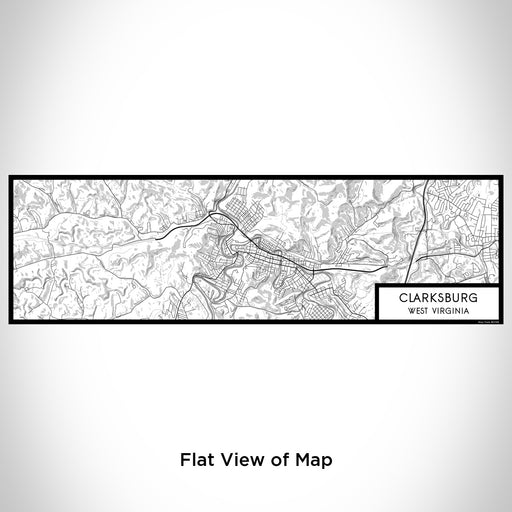 Flat View of Map Custom Clarksburg West Virginia Map Enamel Mug in Classic