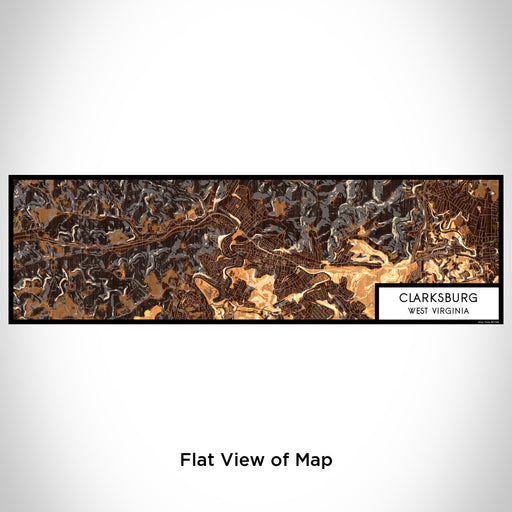 Flat View of Map Custom Clarksburg West Virginia Map Enamel Mug in Ember