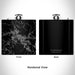 Rendered View of Clarksburg West Virginia Map Engraving on 6oz Stainless Steel Flask in Black