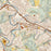 Clarksburg West Virginia Map Print in Woodblock Style Zoomed In Close Up Showing Details