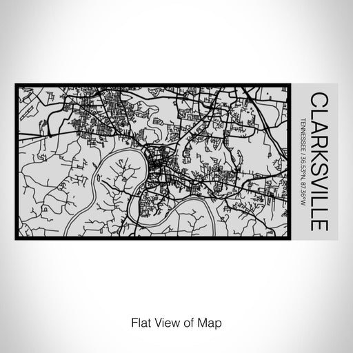 Rendered View of Clarksville Tennessee Map on 17oz Stainless Steel Insulated Cola Bottle in Stainless