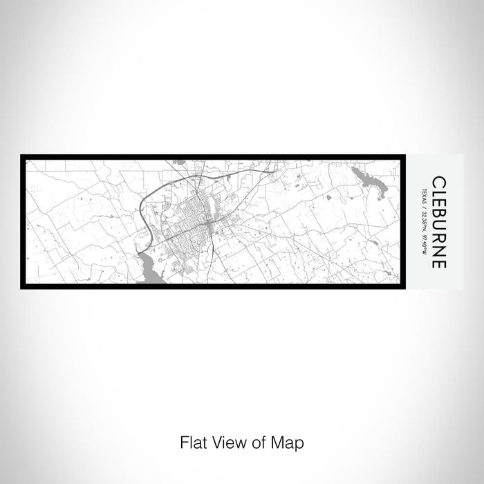 Rendered View of Cleburne Texas Map on 10oz Stainless Steel Insulated Cup in Classic with Sliding Lid