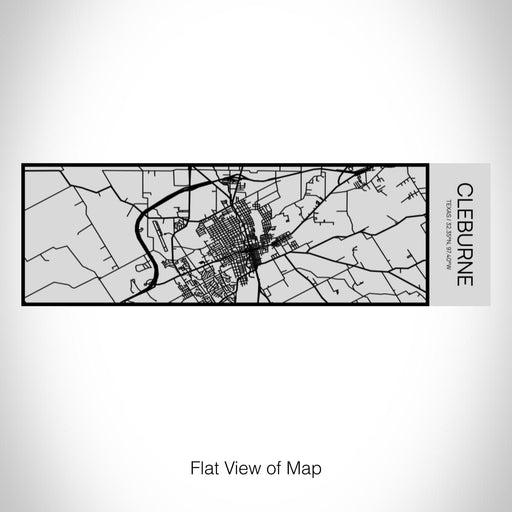 Rendered View of Cleburne Texas Map on 10oz Stainless Steel Insulated Cup with Sipping Lid
