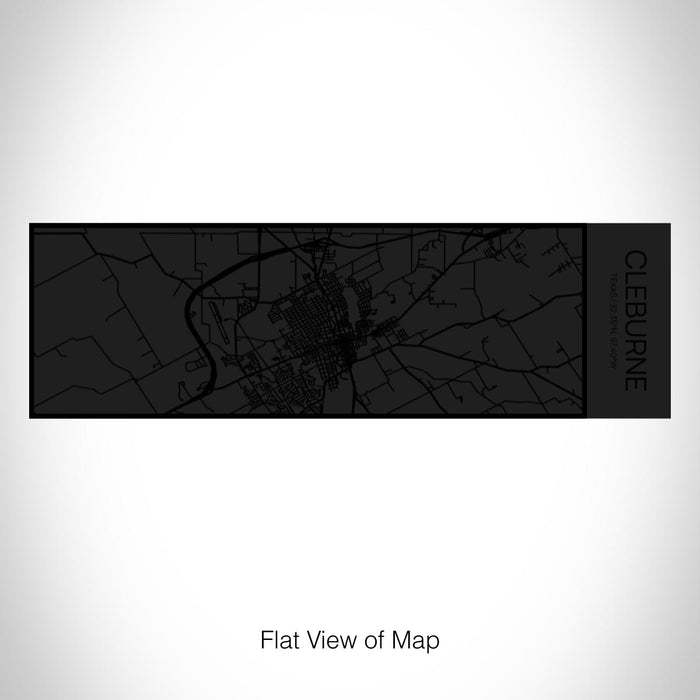 Rendered View of Cleburne Texas Map on 10oz Stainless Steel Insulated Cup in Matte Black with Sliding Lid