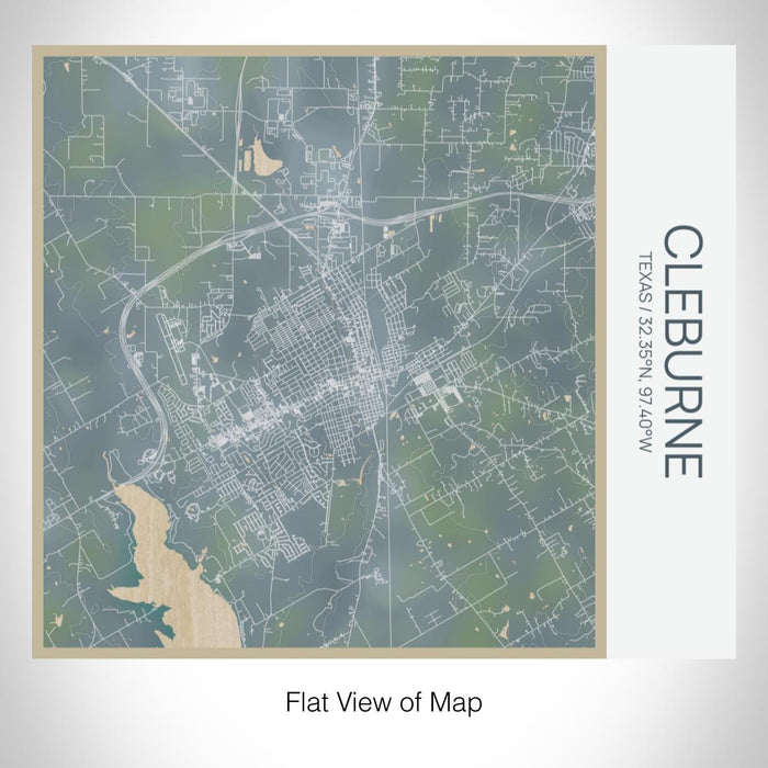 Rendered View of Cleburne Texas Map on 17oz Stainless Steel Insulated Tumbler in Afternoon Map Style