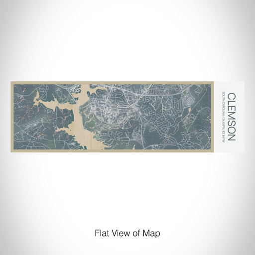 Rendered View of Clemson South Carolina Map on 10oz Stainless Steel Insulated Cup in Afternoon with Sliding Lid