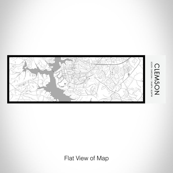 Rendered View of Clemson South Carolina Map on 10oz Stainless Steel Insulated Cup in Classic with Sliding Lid