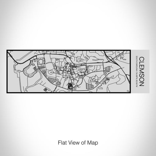 Rendered View of Clemson South Carolina Map on 10oz Stainless Steel Insulated Cup with Sipping Lid