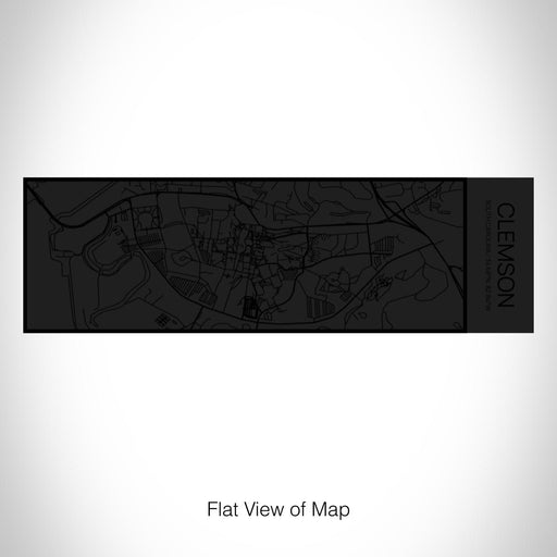 Rendered View of Clemson South Carolina Map on 10oz Stainless Steel Insulated Cup in Matte Black with Sliding Lid