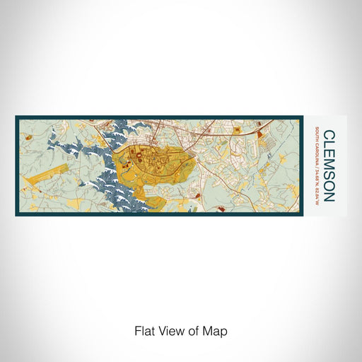 Rendered View of Clemson South Carolina Map on 10oz Stainless Steel Insulated Cup in Woodblock with Sliding Lid