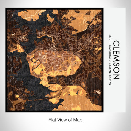 Rendered View of Clemson South Carolina Map on 17oz Stainless Steel Insulated Tumbler in Ember Map Style