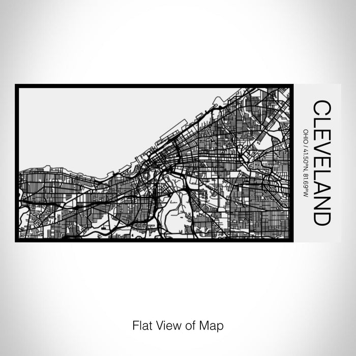 Rendered View of Cleveland Ohio Map on 17oz Stainless Steel Insulated Cola Bottle in Stainless in Matte White