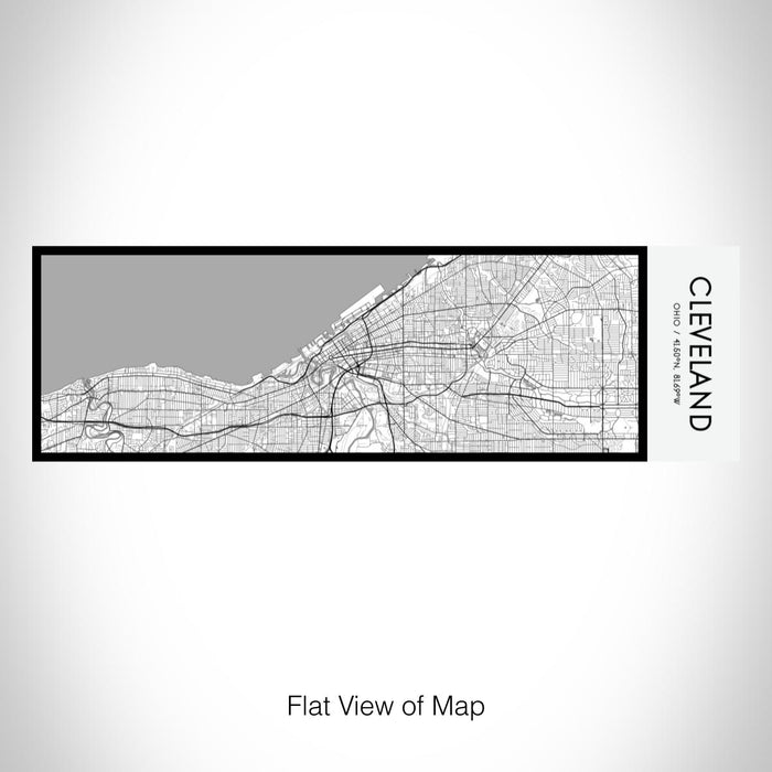 Rendered View of Cleveland Ohio Map on 10oz Stainless Steel Insulated Cup in Classic with Sliding Lid