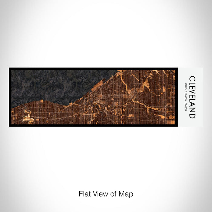 Rendered View of Cleveland Ohio Map on 10oz Stainless Steel Insulated Cup in Ember with Sliding Lid