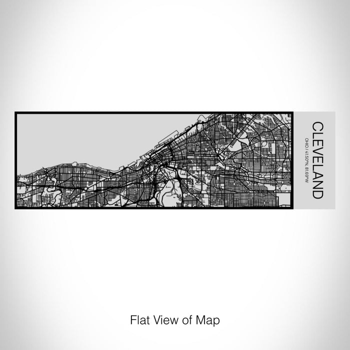 Rendered View of Cleveland Ohio Map on 10oz Stainless Steel Insulated Cup with Sipping Lid