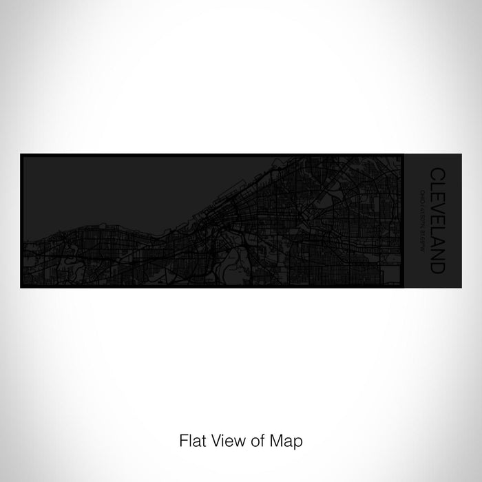 Rendered View of Cleveland Ohio Map on 10oz Stainless Steel Insulated Cup in Matte Black with Sliding Lid