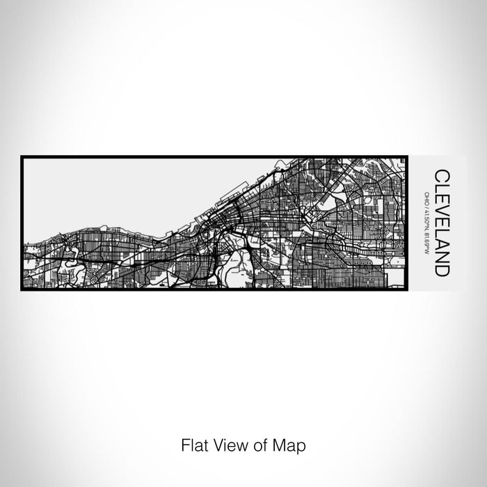 Rendered View of Cleveland Ohio Map on 10oz Stainless Steel Insulated Cup in Matte White with Sliding Lid