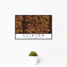 12x18 Clinton North Carolina Map Print Landscape Orientation in Ember Style With Small Cactus Plant in White Planter