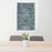 24x36 Clinton North Carolina Map Print Portrait Orientation in Afternoon Style Behind 2 Chairs Table and Potted Plant