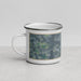 Left View Custom Clinton North Carolina Map Enamel Mug in Afternoon