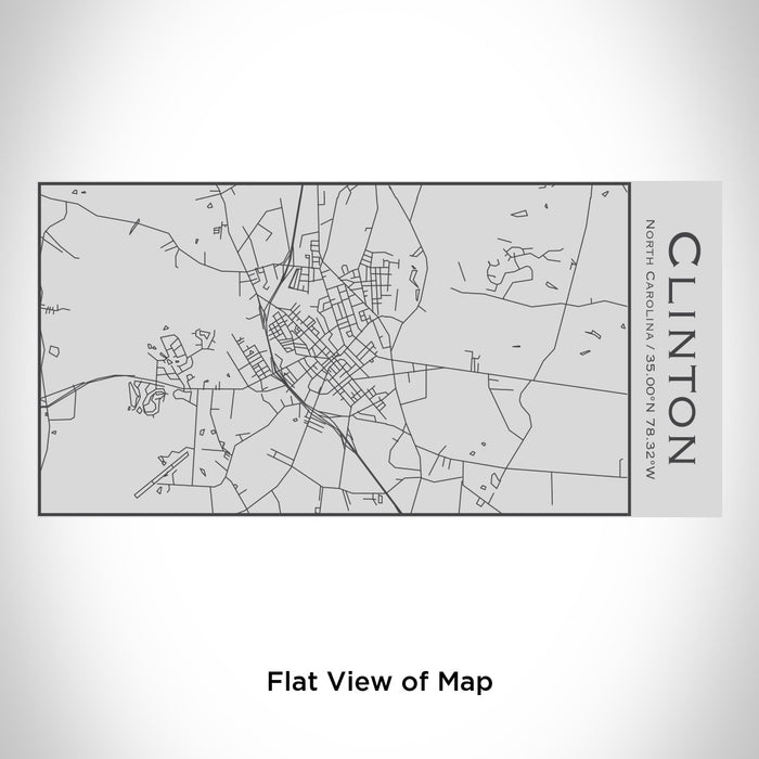 Rendered View of Clinton North Carolina Map Engraving on 17oz Stainless Steel Insulated Cola Bottle