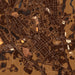 Clinton North Carolina Map Print in Ember Style Zoomed In Close Up Showing Details