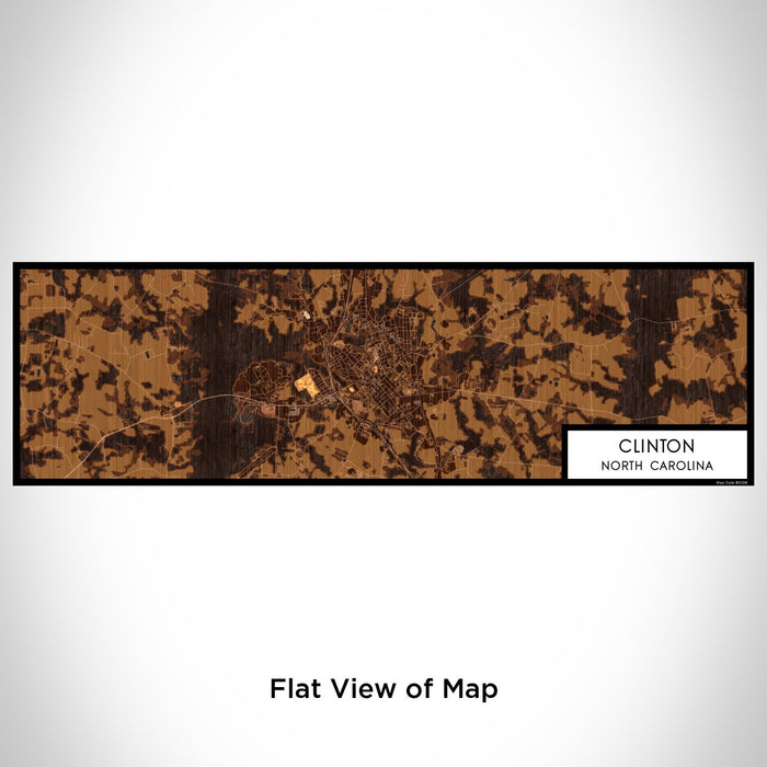 Flat View of Map Custom Clinton North Carolina Map Enamel Mug in Ember