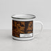 Right View Custom Clinton North Carolina Map Enamel Mug in Ember