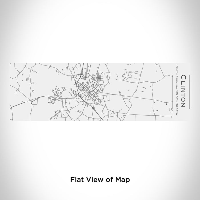 Rendered View of Clinton North Carolina Map Engraving on 10oz Stainless Steel Insulated Cup with Sliding Lid in White