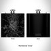 Rendered View of Clinton North Carolina Map Engraving on 6oz Stainless Steel Flask in Black