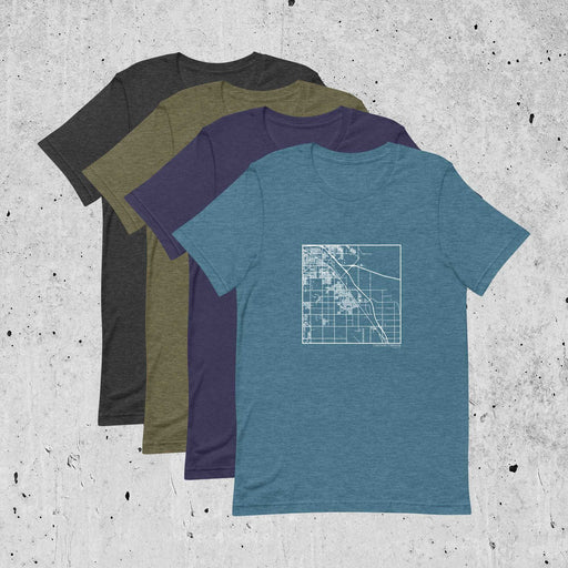 Coachella California  Map Unisex T-Shirts in Multiple Colors